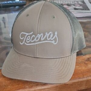 Tecovas Olive Green Mesh Trucker Cap Chainstitch Richardson 115 M/L